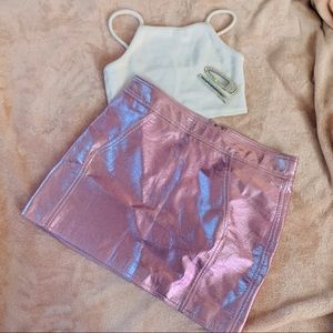 Muses metallic pink skirt
